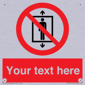 Custom prohibition Do not use this lift for people